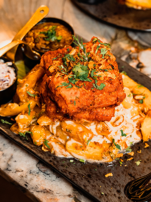 Indian Fish and Chips at The Farmhouse