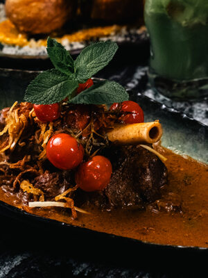 Punjabi lamb shank